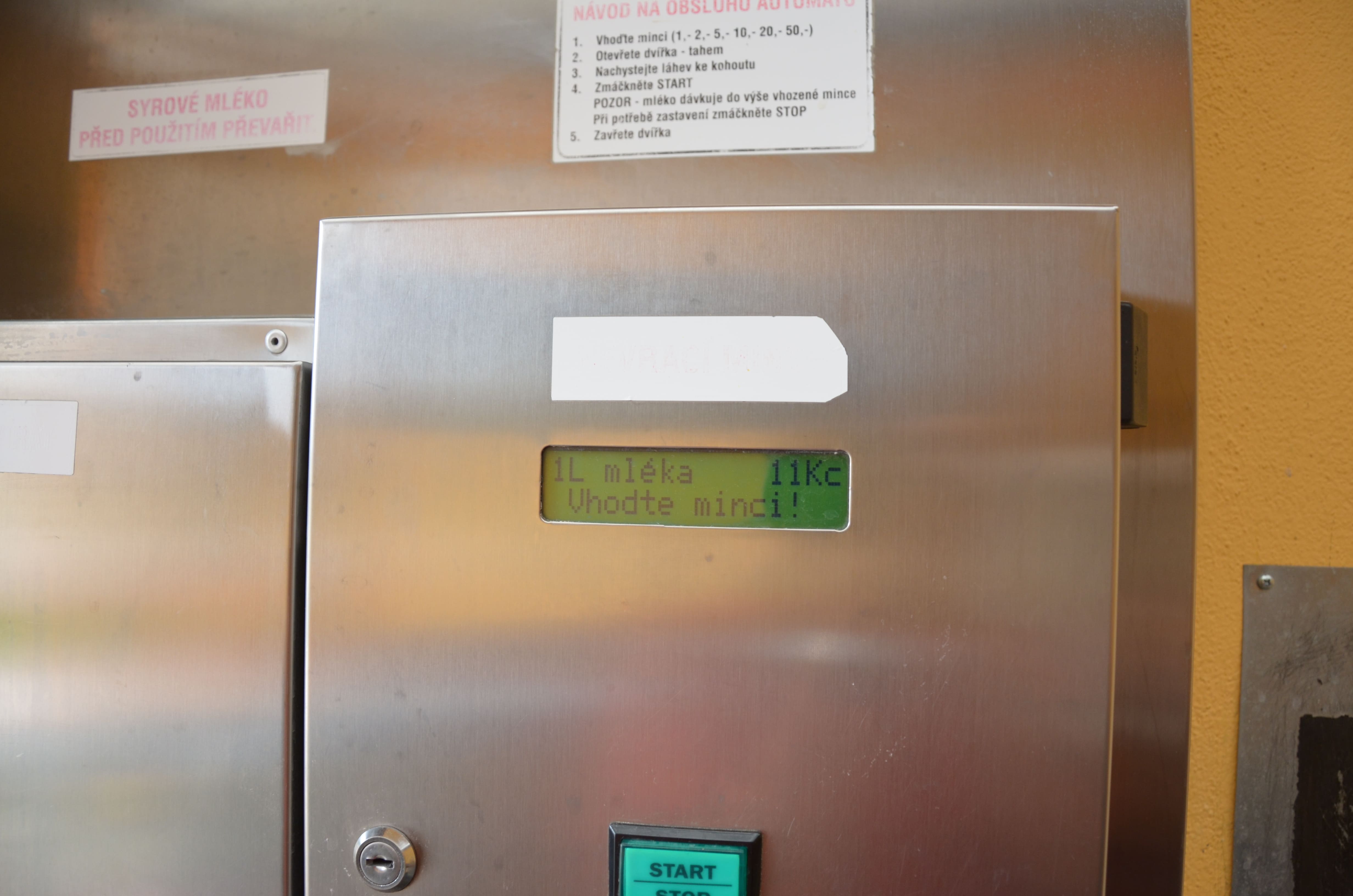 Automat na výdej mléka